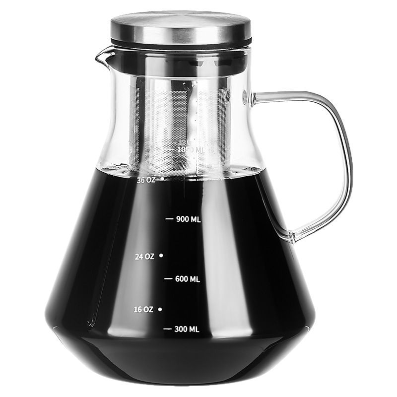 Graderad kaffekaraff i glas