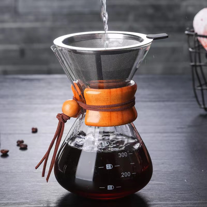Handbryggt glas kaffekanna 1