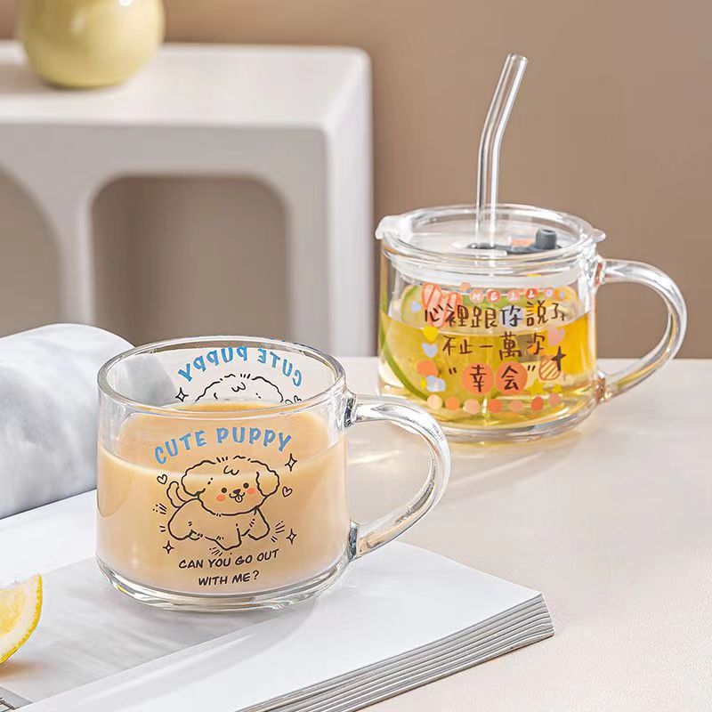ins glas halm söt mjölk frukost kopp