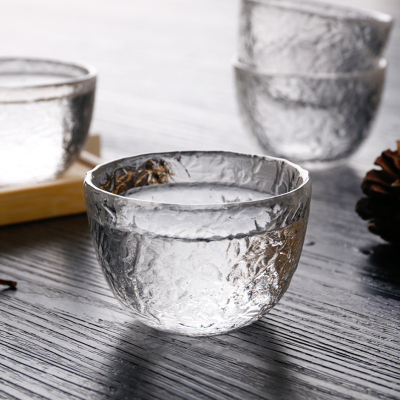 Japansk stil Hammered texturerat glas Sake Kanna Set