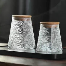 Square Transparent Hammer Pattern Storage Tank